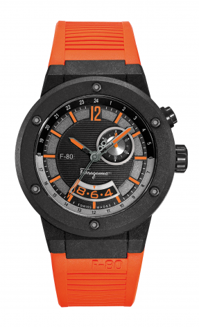 DesignApplause | f-80 black carbon fiber timepiece. Salvatore ferragamo.